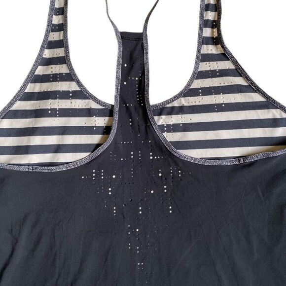 Lululemon Water Bound Singlet Apex Stripe Printed Tank Top 6* Black Dune Black - Picture 9 of 12